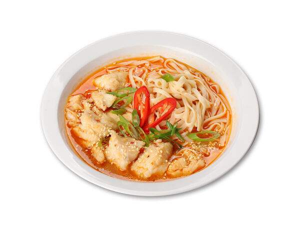 Чебуречная Брынза - Лапша с треской и маринованным перцем