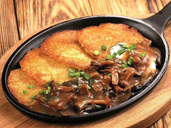 Васильки - Драники с грибами