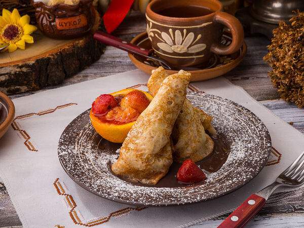 Гопак - Блины с клубникой и апельсином