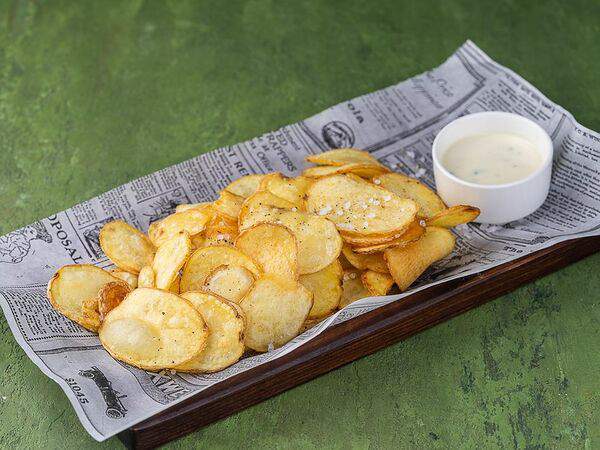 Моррис - Картофельные чипсы с соусом блючиз