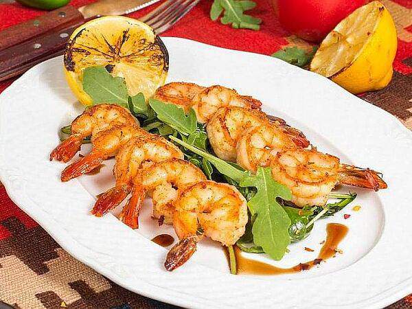 Мушмула - Креветки на гриле