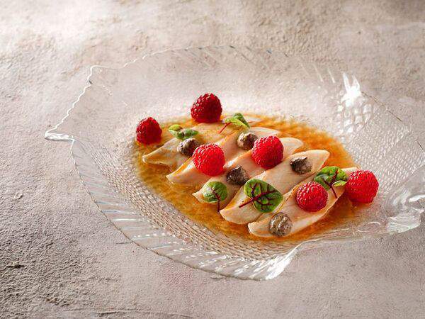 Плакучая Ива - Татаки масляная рыба и малина