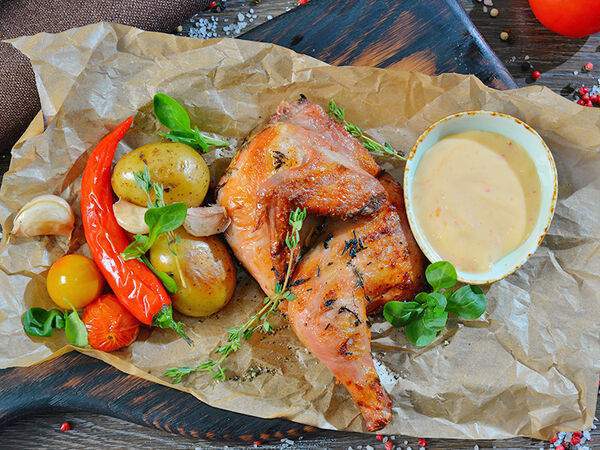 Ресторан Старый Город - Половинка цыпленка с овощами