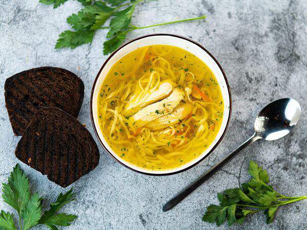 Лосось и кофе - Куриный бульон