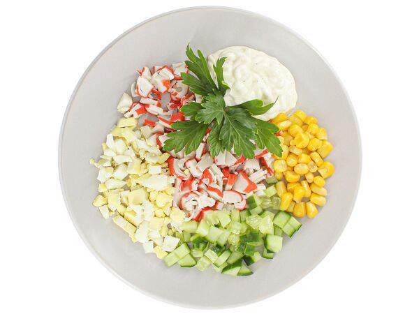 Еда тут - Салат с крабовыми палочками