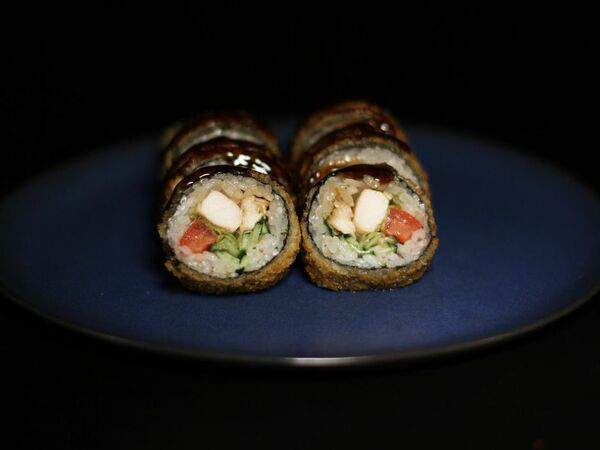 Sushi 34 - Жареный ролл с курицей терияки