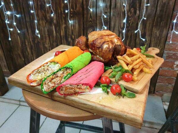 Шаурма куры-гриль в М10 - Комбо Много ног