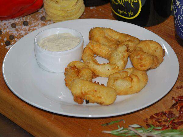 Белый лис - Кольца кальмара в кляре