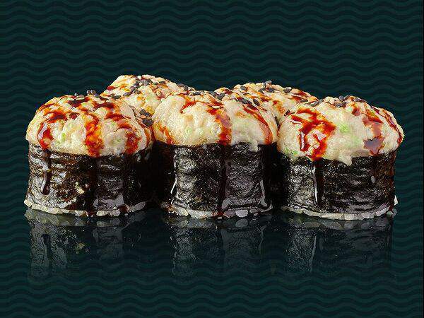 Воккер - Ролл запеченный с угрем и зеленым луком