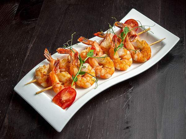 Территория - Шашлычки из тигровых креветок гриль