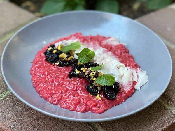 Barcarola - Ризотто со свеклой и козьим сыром