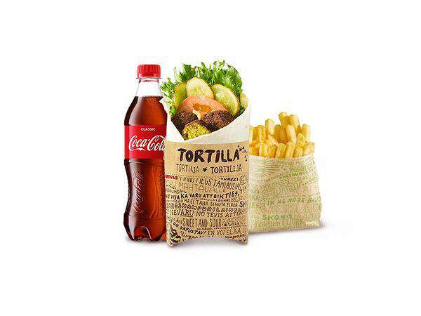 Hesburger - Большой комбо с Тортильей фалафель