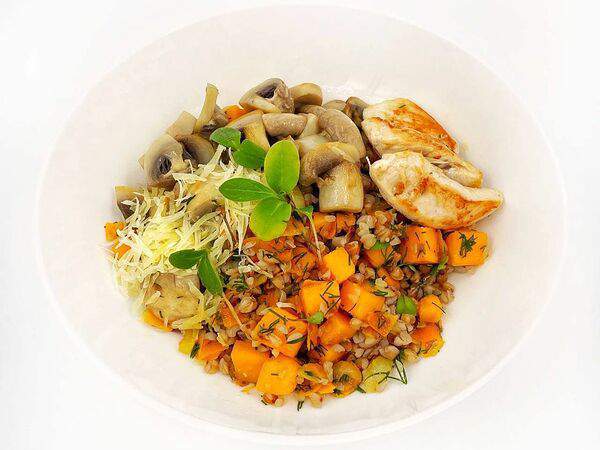 Organic Origin - Органическая гречка с овощами и топпингами