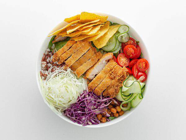 Dopamine Salads & Bowls - С10 криспи курица с заправкой Ореховый крем