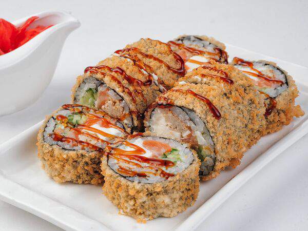 Язасуши - Жареный ролл с лососем