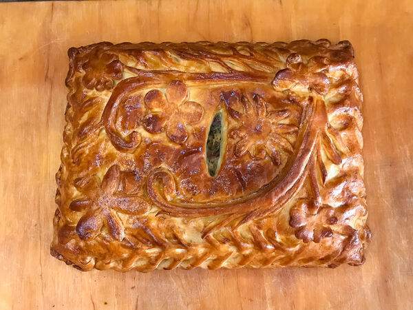 Штолле - Пирог с индейкой и беконом