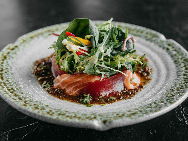 Shima - Сашими салат с соусом мацухиса