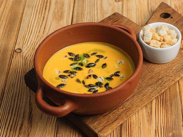 Че? Харчо! - Крем-суп из тыквы с гренками