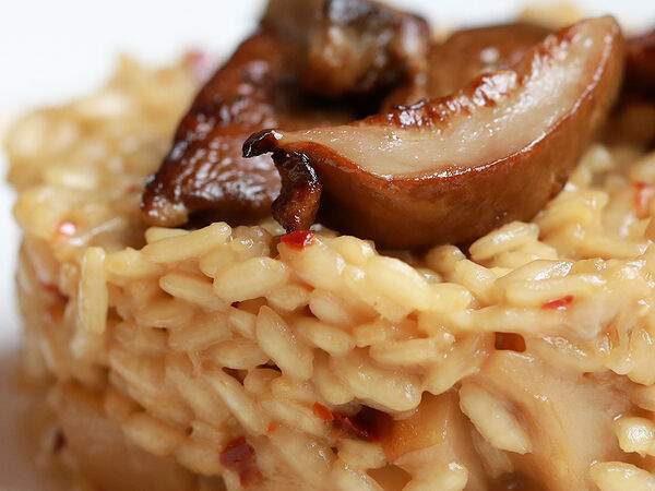 Золотой гребешок - Ризотто с белыми грибами и трюфелем