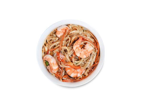 Imperator Food - Креветки под устричным соусом с лапшой удон
