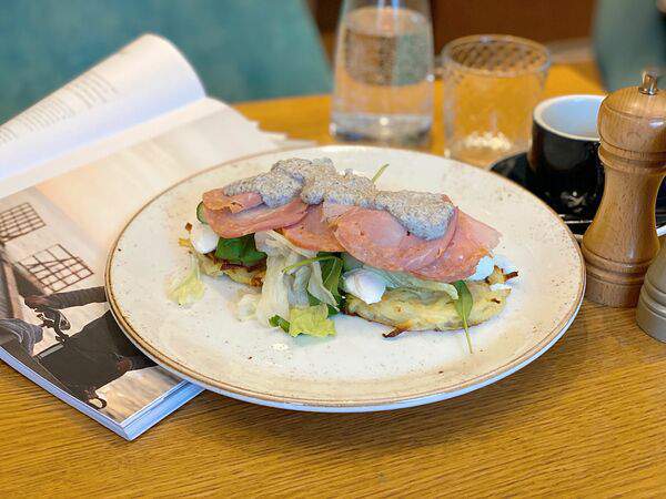 Кафе К16 - Хэшбраун с ветчиной