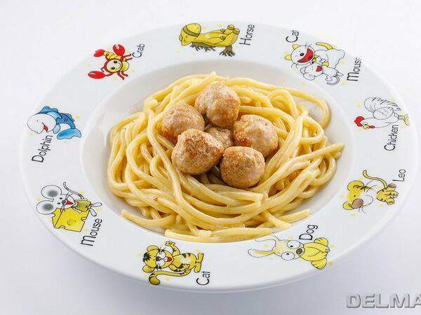 Кофейня №1 - Спагетти с куриными фрикадельками в сливочном соусе