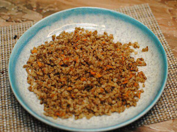 Окрошка - Греча отварная с морковью