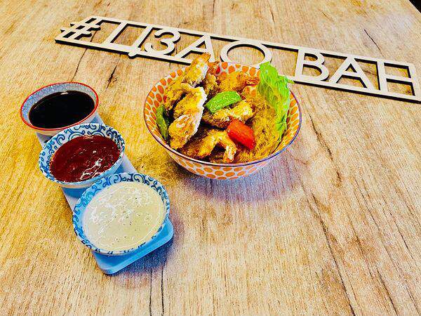 Цзао Ван - Хрустящие креветки с фунчозой