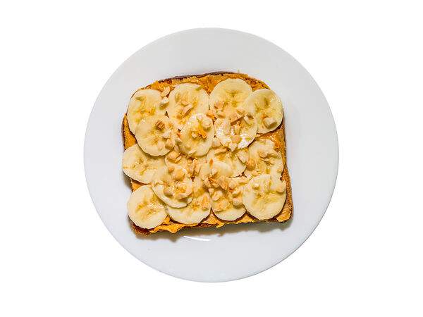 Мандарин - Тост с арахисовой пастой и бананом