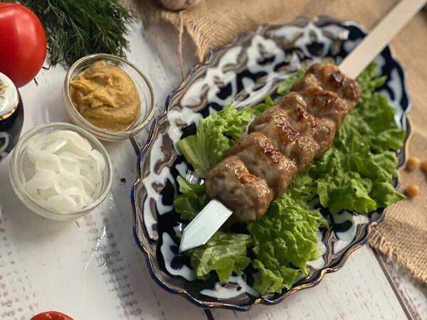 Лагман - Шашлык из баранины в жировой сетке
