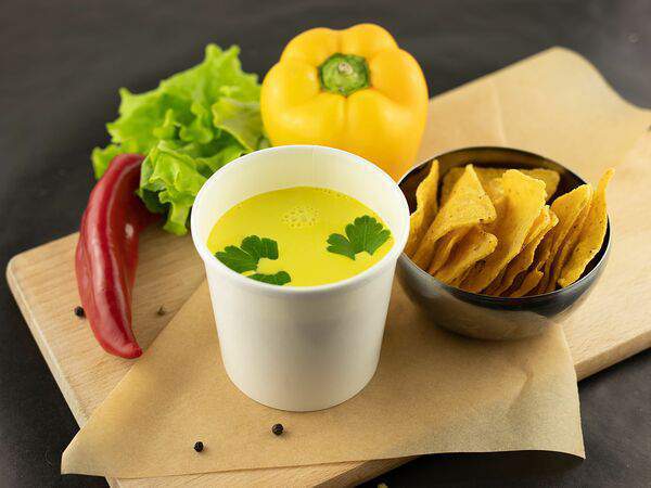 Горячий мексиканец - Сырный суп с чипсами начос