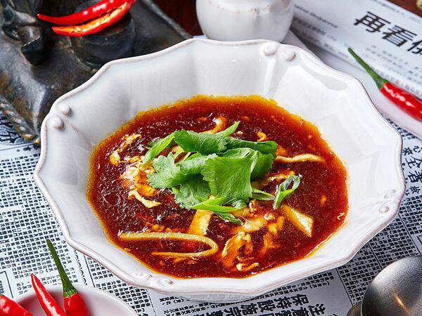 Китайская грамота - Кисло-острый суп с креветками и курицей