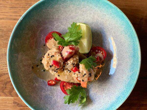 Sw bar - Креветки с авокадо гриль