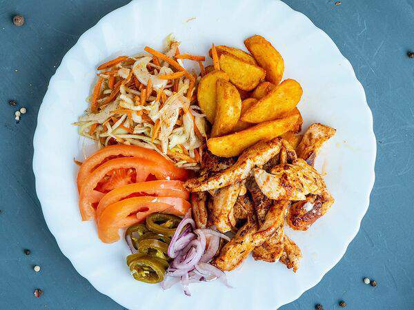 Sparta Gyros - Гирос на тарелке со свининой