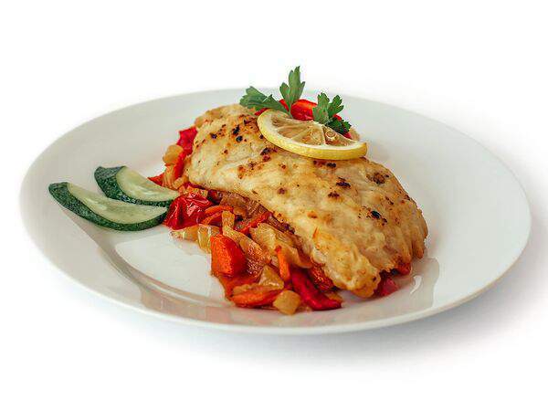 Маячок - Судак, запечённый с овощами