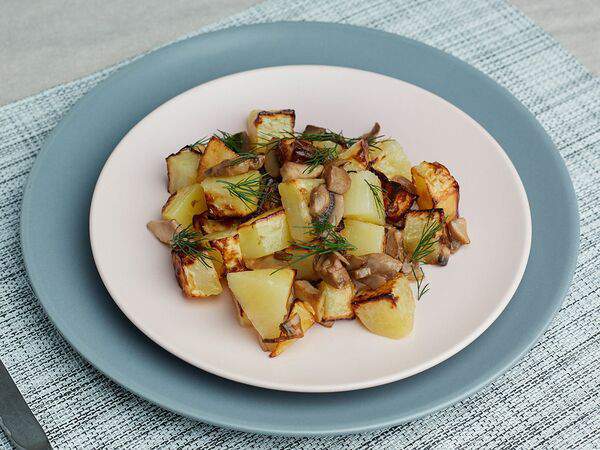 Кулинария Хорошая - Жаренный с грибами картофель