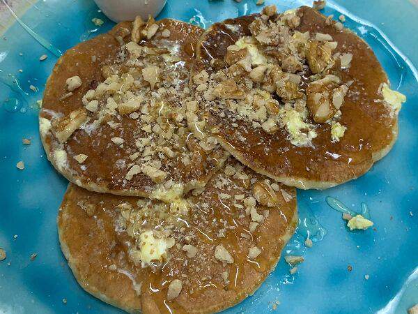 #Trava кофейня со вкусом - Панкейки с медом и орехами