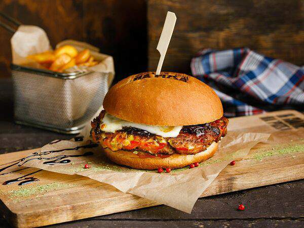 К папе на Pizza - Hi Бургер (вегетарианский)