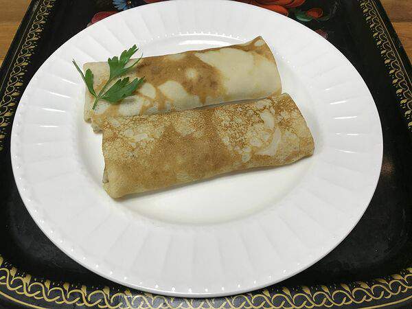 Пельменьок - Блины Жульен, грибы, моцарелла