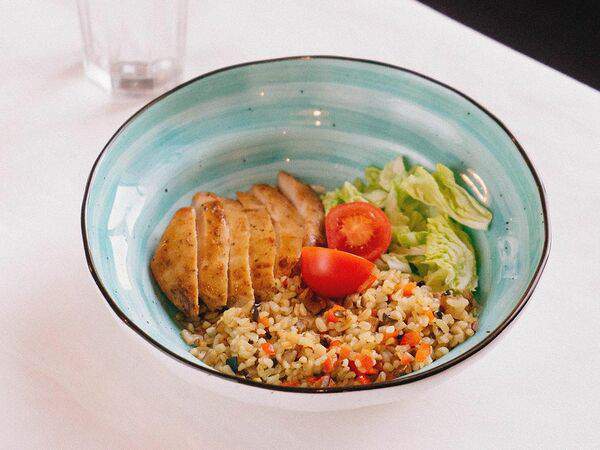 Бобы - Курица с булгуром в медовом соусе