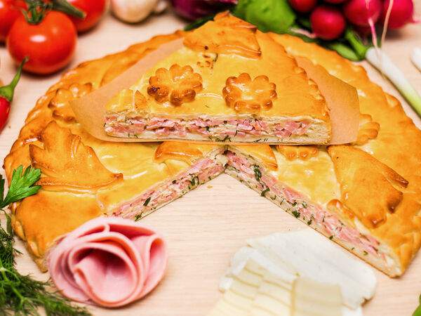 Яблочный пирог - Пирог с ветчиной и сыром