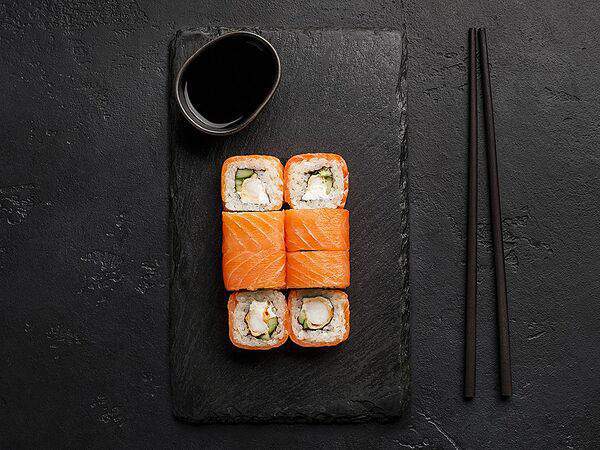 Ресторан честных цен - Филадельфия с креветкой в темпуре