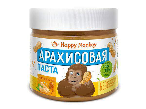 Happy monkey - Арахисовая паста оригинальная