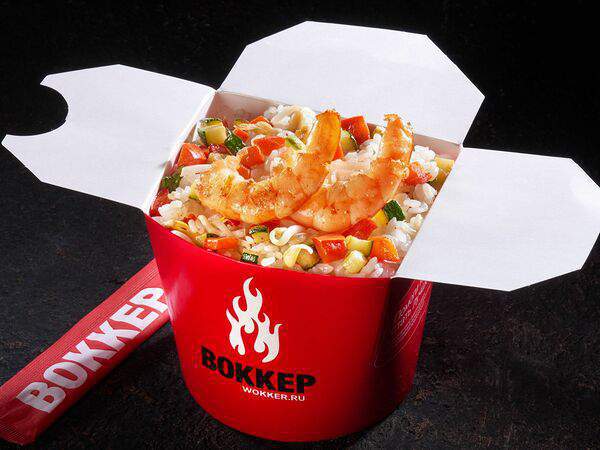 Воккер - Рис по-тайски с креветками