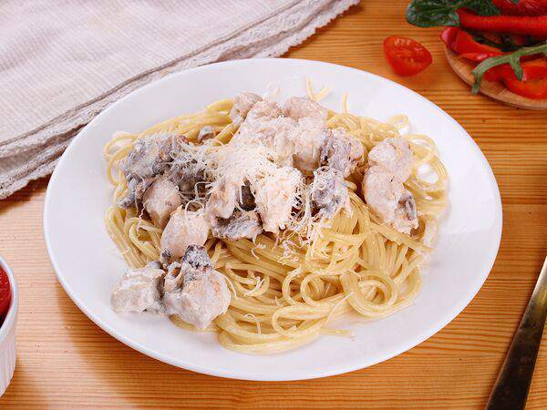 Вилка Ложка - Паста с курицей и грибами