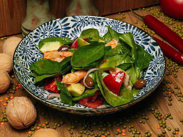 Южанин - Зелёный с подкопчённой креветкой и авокадо