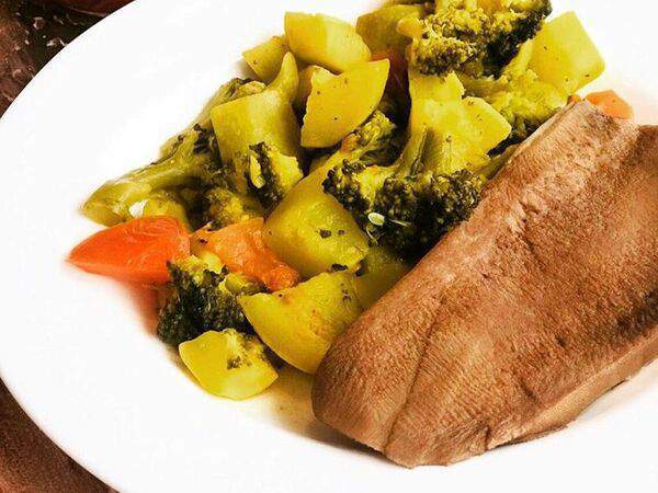 Окрошка - Язык в соевом соусе