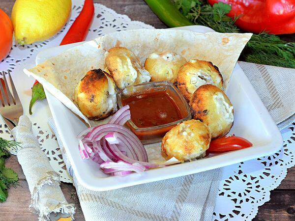 Донер кебаб - Грибы на углях маринованные