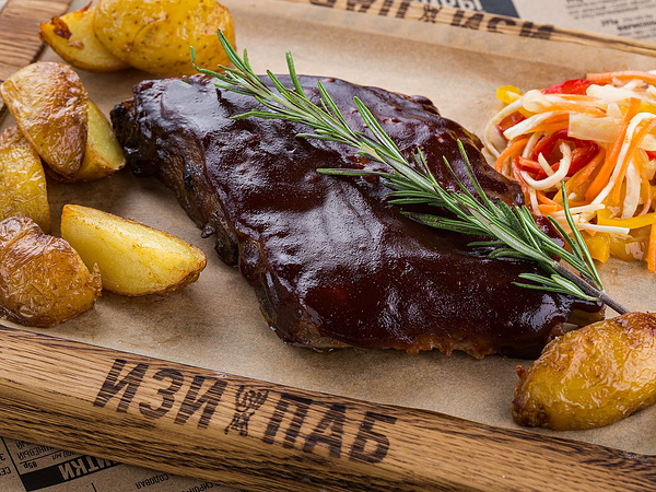 Изи Паб - Свиные ребра в соусе BBQ