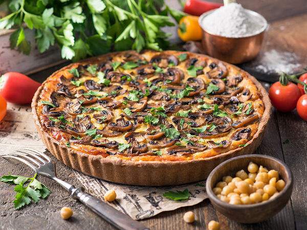 Машенькины пироги - Турецкий веган пирог на ржаном тесте с нутом и томатами